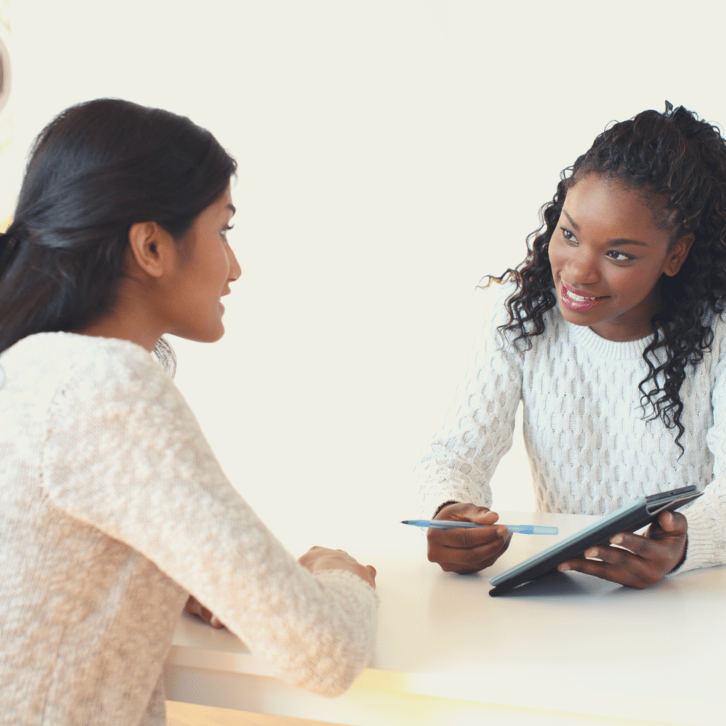 Recruiter interviewing for top talent and quality candidates